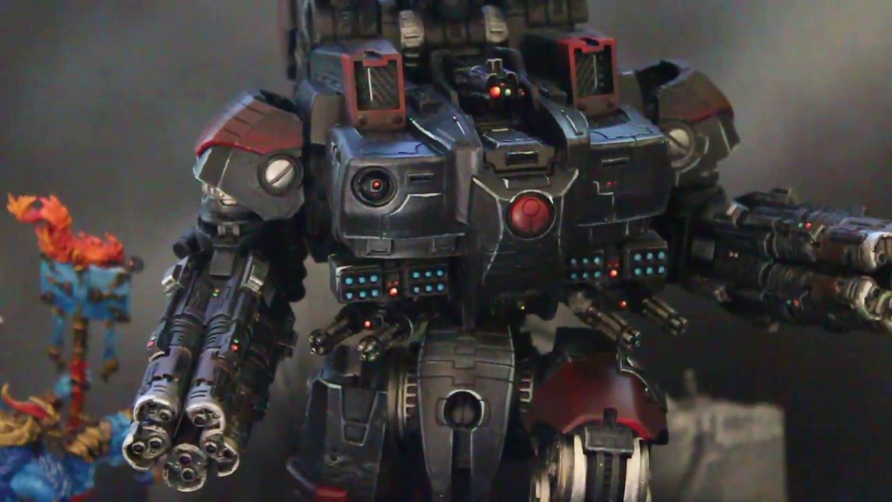 Tau Supremacy Armour in black and red