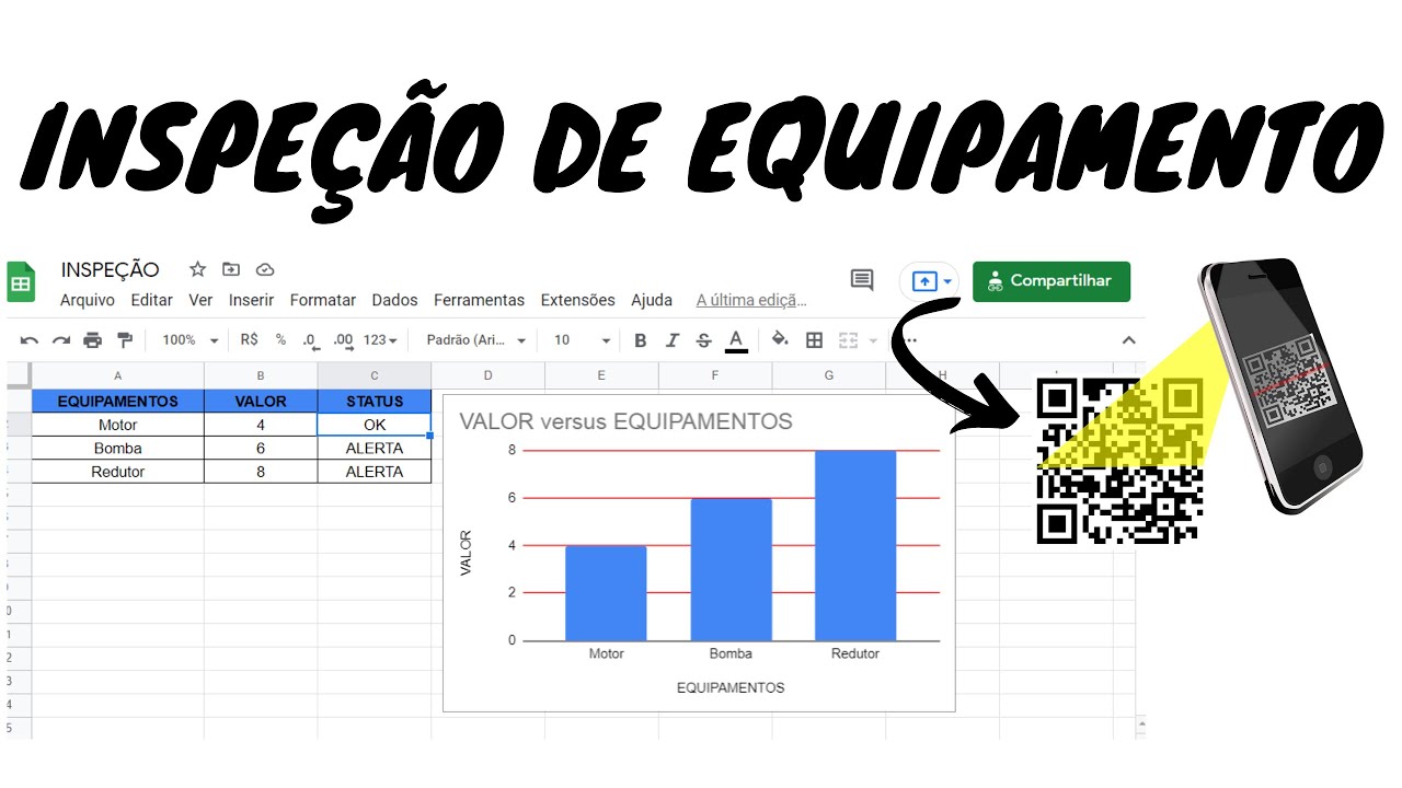 Como criar uma planilha para inspeção de equipamentos  com acesso via QR Code