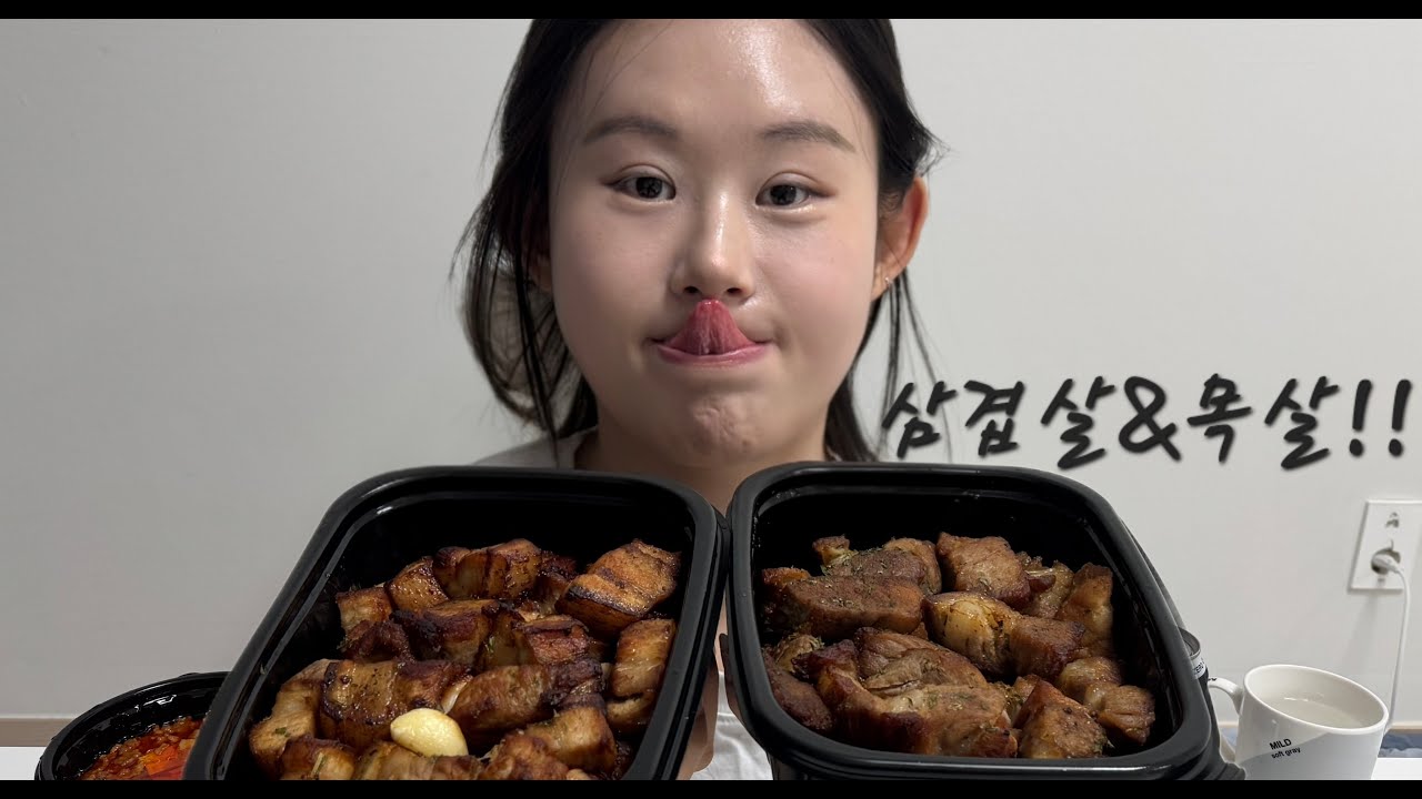 퇴근 후 먹는 삼겹살&목살 그리고 차돌짜글이까지!! Pork Samgyupsal Bbq Mukbang Eating show!!