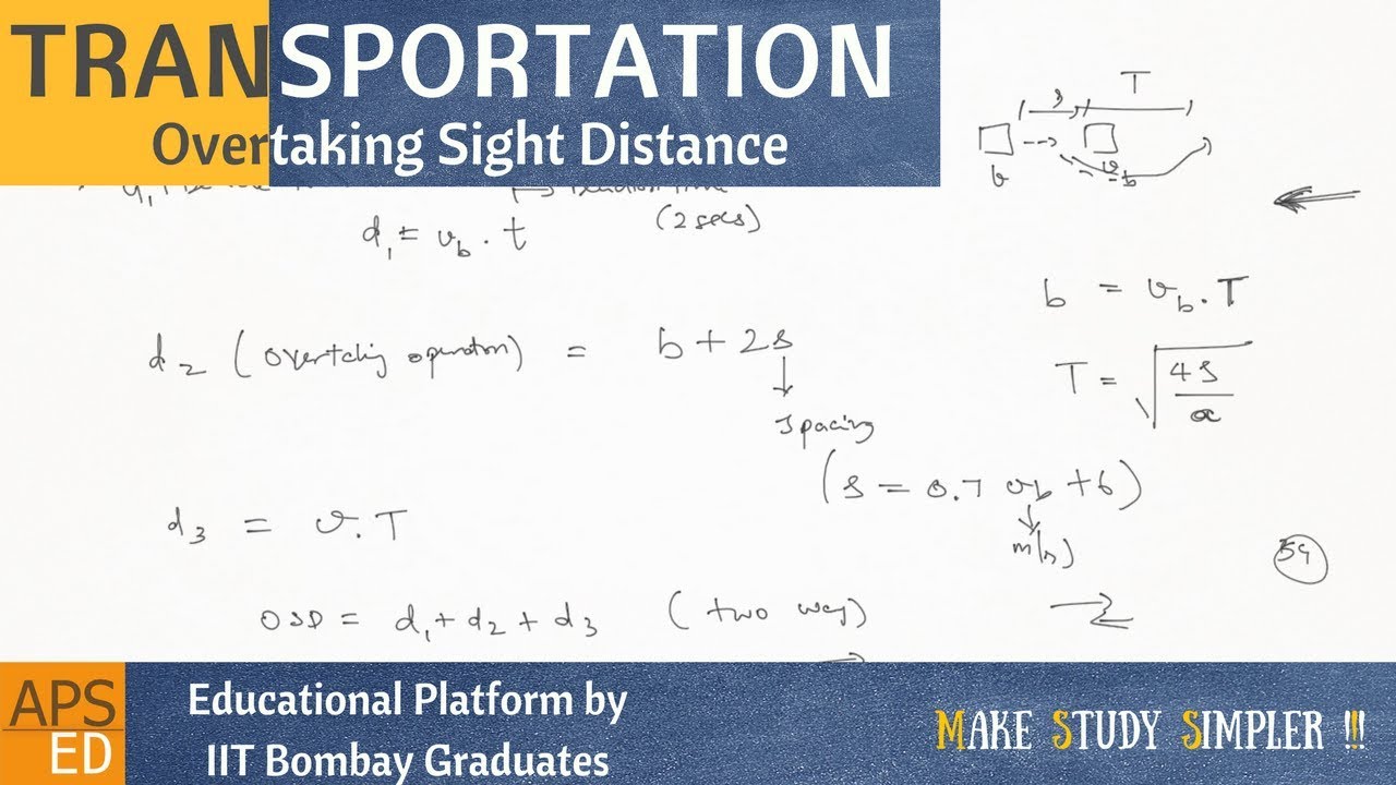 Overtaking Sight Distance | Highways | Transportation