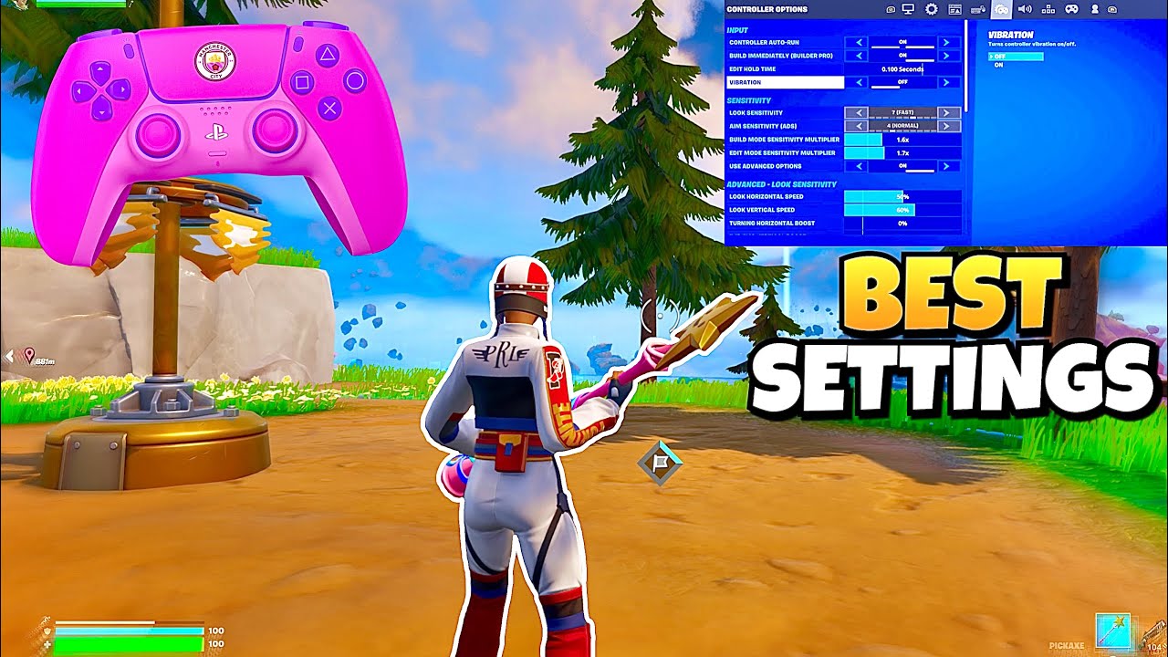 PS5 Fortnite Season 4 Gameplay + BEST Controller SETTINGS for AIMBOT