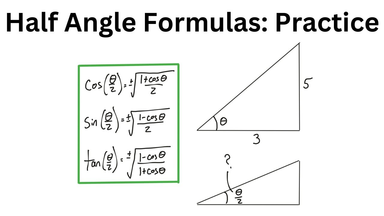 Half Angle Example Problems - Trigonometry