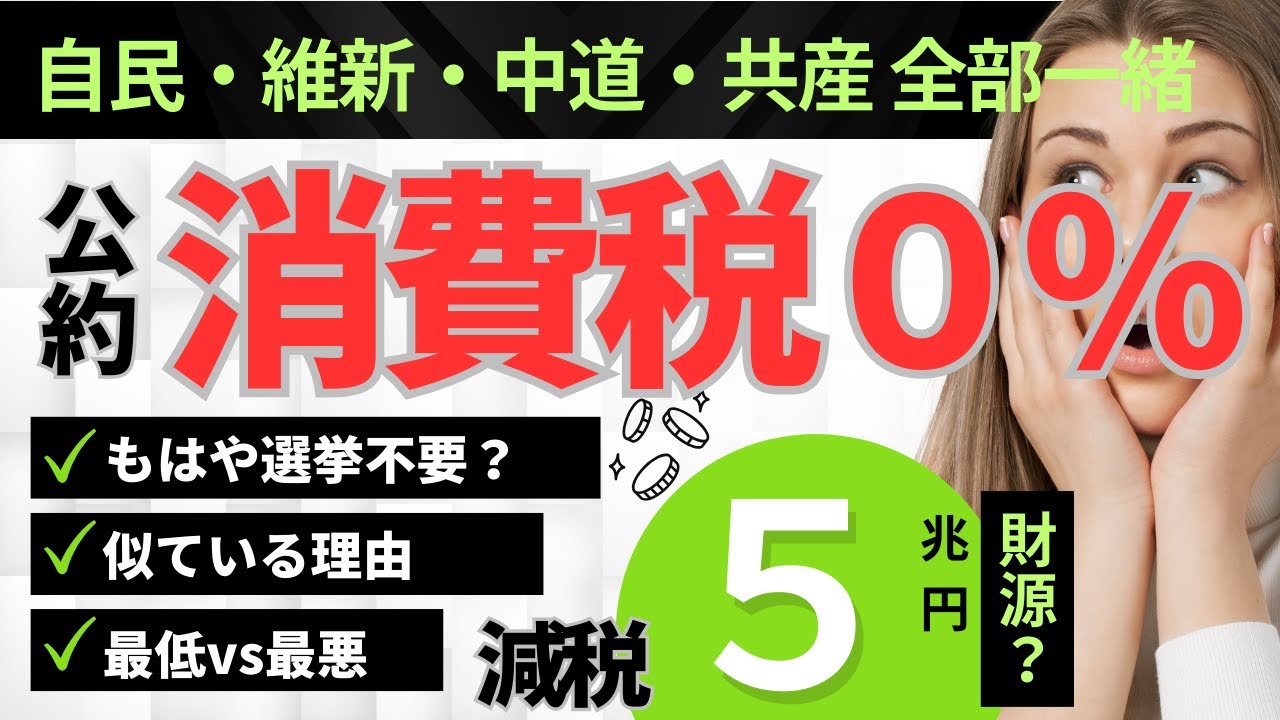 2026年衆院選の税金公約を徹底比較！自民も中道改革連合も食料品0%で一致？減税の裏に隠された社会保険料の真実と選ぶ意味