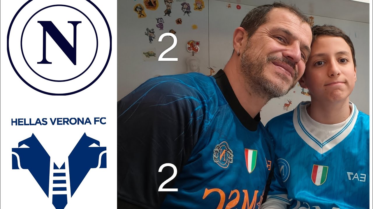 😠2 PUNTI BUTTATI! 💙🤍Napoli 2-2 Verona💙💛. Live reantion.