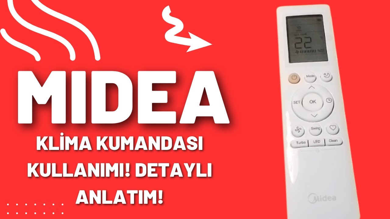 MIDEA klima kumandası kullanımı! Detaylı anlatım!