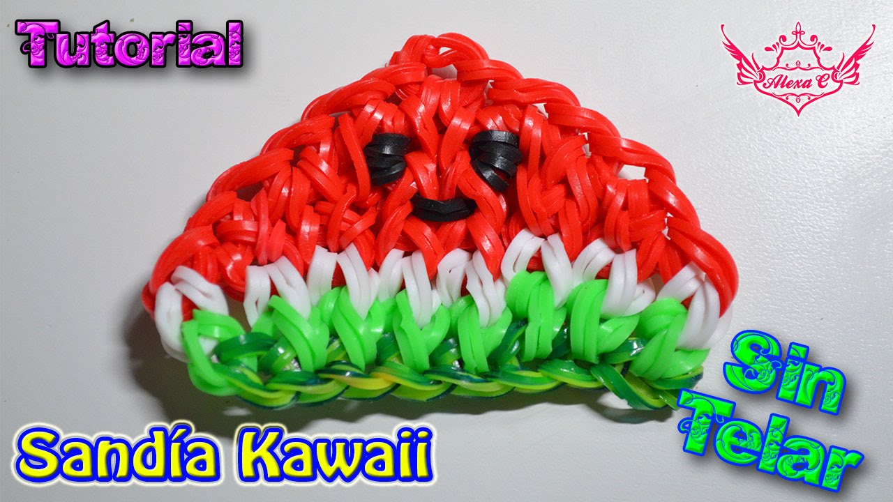♥ Tutorial: Sandía Kawaii (sin telar) ♥