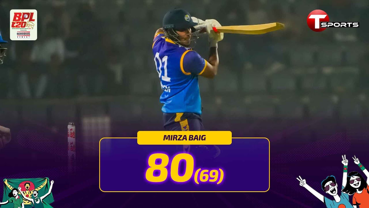 Chattogram opener Mirza Beg's 80 runs vs Noakhali Express | Mirza Baig | Chattogram vs Noakhali