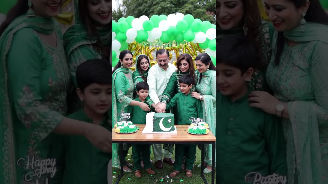 "Beautiful Pakistani Family 14 August Celebration 🇵🇰 | Flag Cake Cutting Moment!"