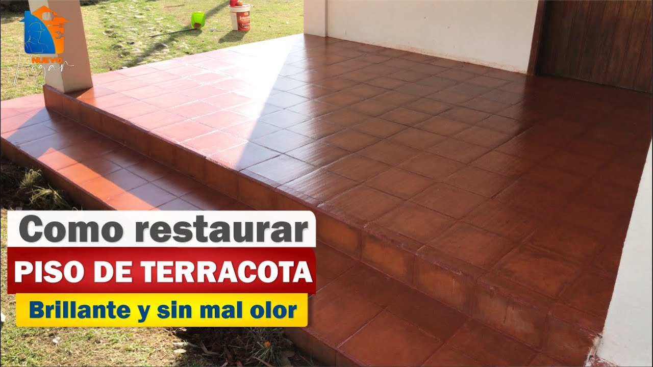 como restaurar piso de terracota y darle brillo 🧱✅ piso de barro cocido