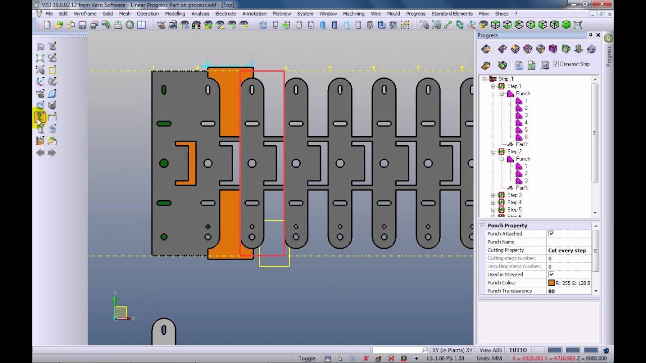 VISI Progress Strip layout