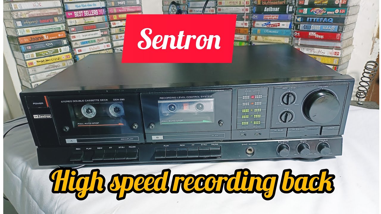 sentron DDA-390 Hi-Fi sound dubbing system cassette player recording double deck with amplifier 5
