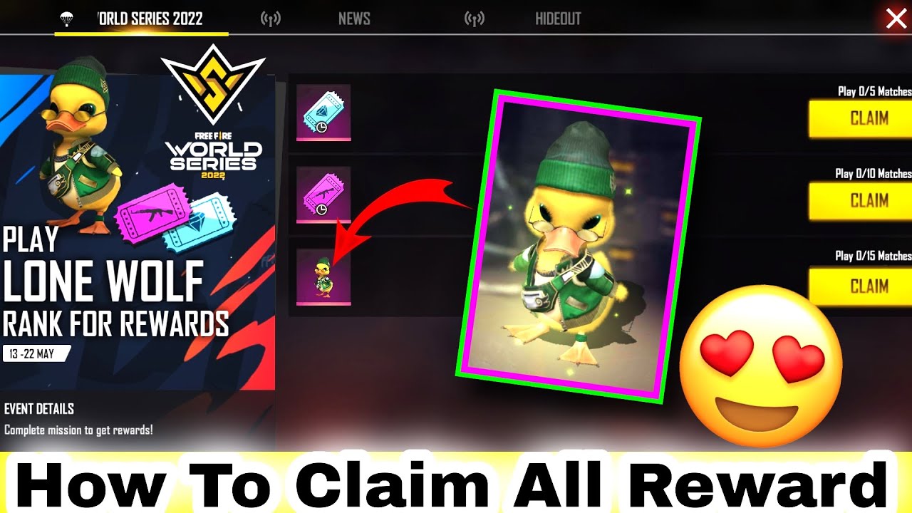 PLAY LONE WOLF RANK FOR REWARDS | Free Fire New Event Rewards | FF Dr Bennie Pet Skin