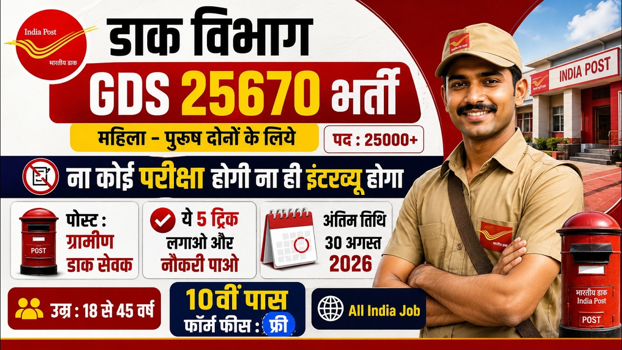 GDS Recruitment 2026 | Post Office Recruitment 2026 | India Post GDS Recruitment 2026