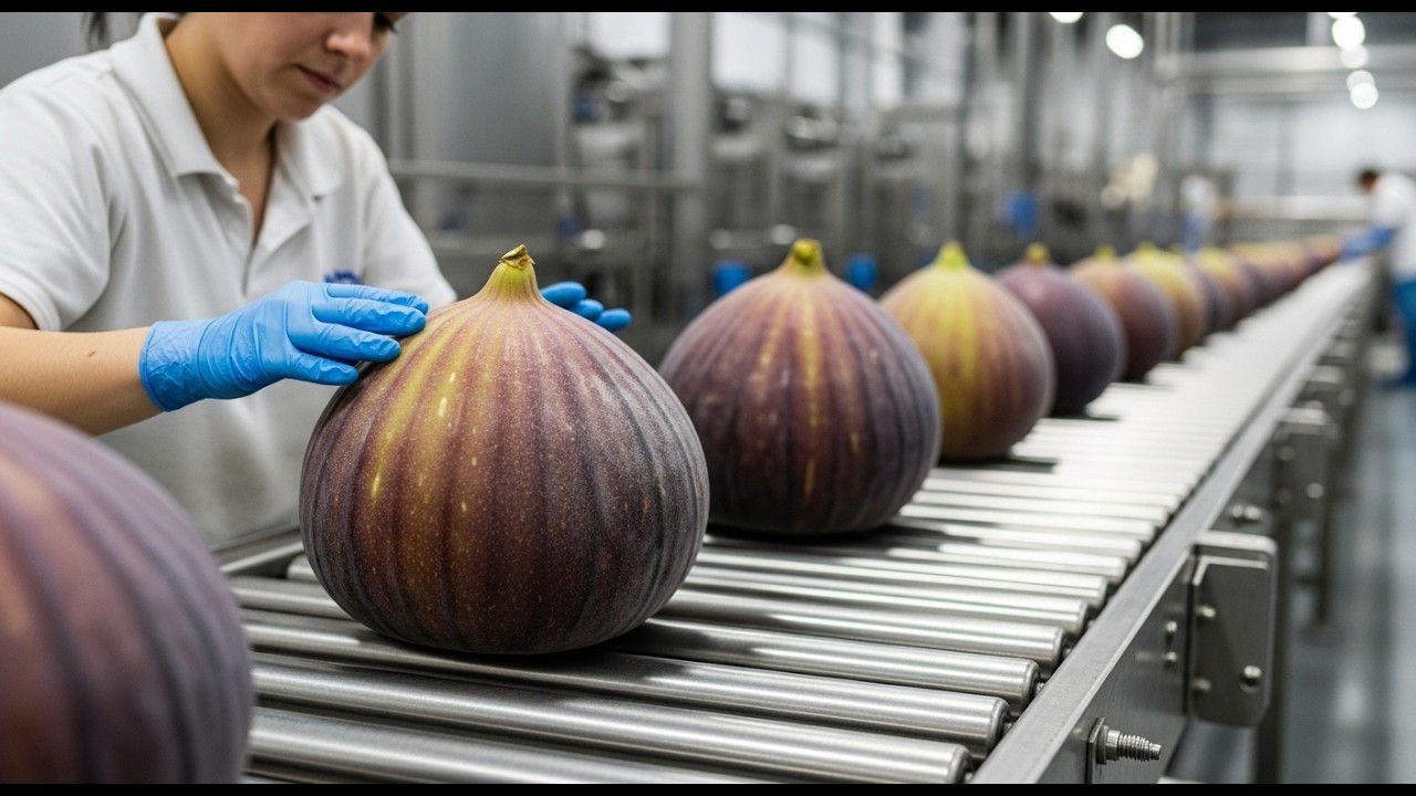 The Most Satisfying Job Inside the Massive Honey Infused Fig Processing Factory 🟠
