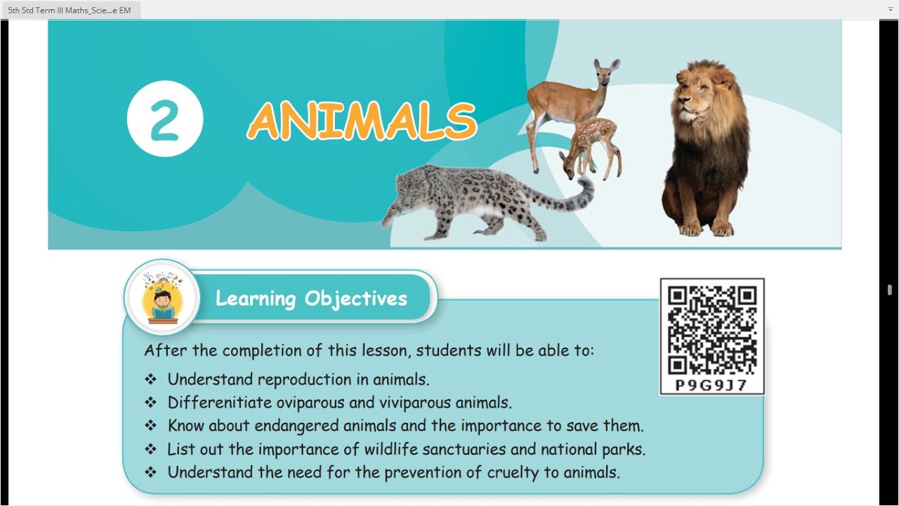 ANIMALS - PART-2 - UNIT 2 - TERM-3 - SCIENCE - 5TH STANDARD - ENGLISH MEDIUM