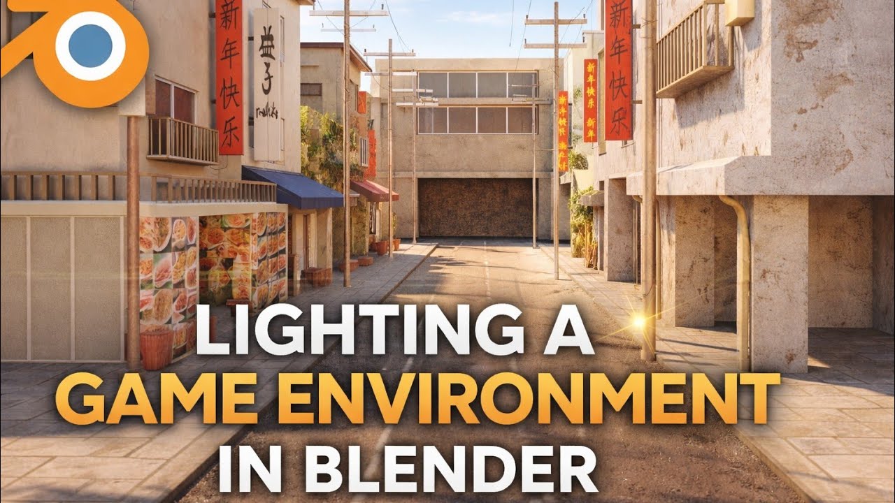 How to Light a Game Environment in Blender (Beginner to Pro) part 22