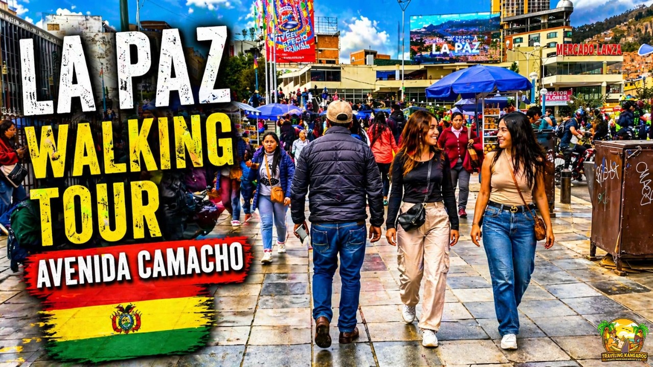 La Paz Walking Tour | Avenida Camacho to San Francisco Street Life in 4K