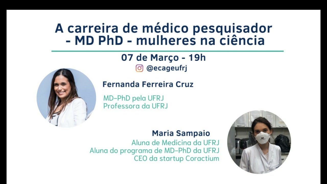 A carreira de médico pesquisador - MD PhD - mulheres na ciência