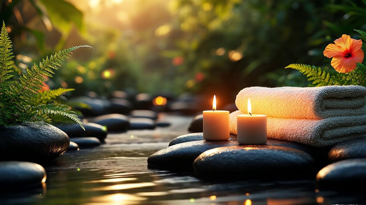 Relaxing Spa Music 🌻 Total Relaxation,Stress Release,Insomnia Cure,Healing Peaceful Water Music 34