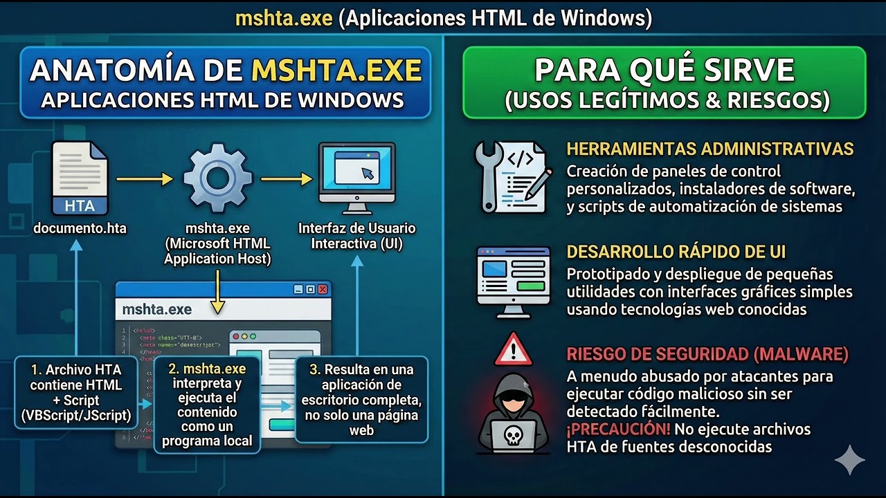 Que es mshta.exe | Microsoft HTML Application Host