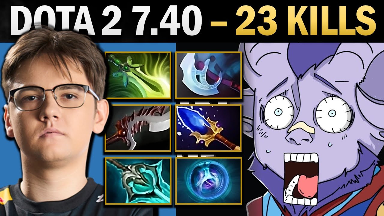 Рики, профессиональный керри с рунами «Бабочка» и «Аганим» — Dota 7.41