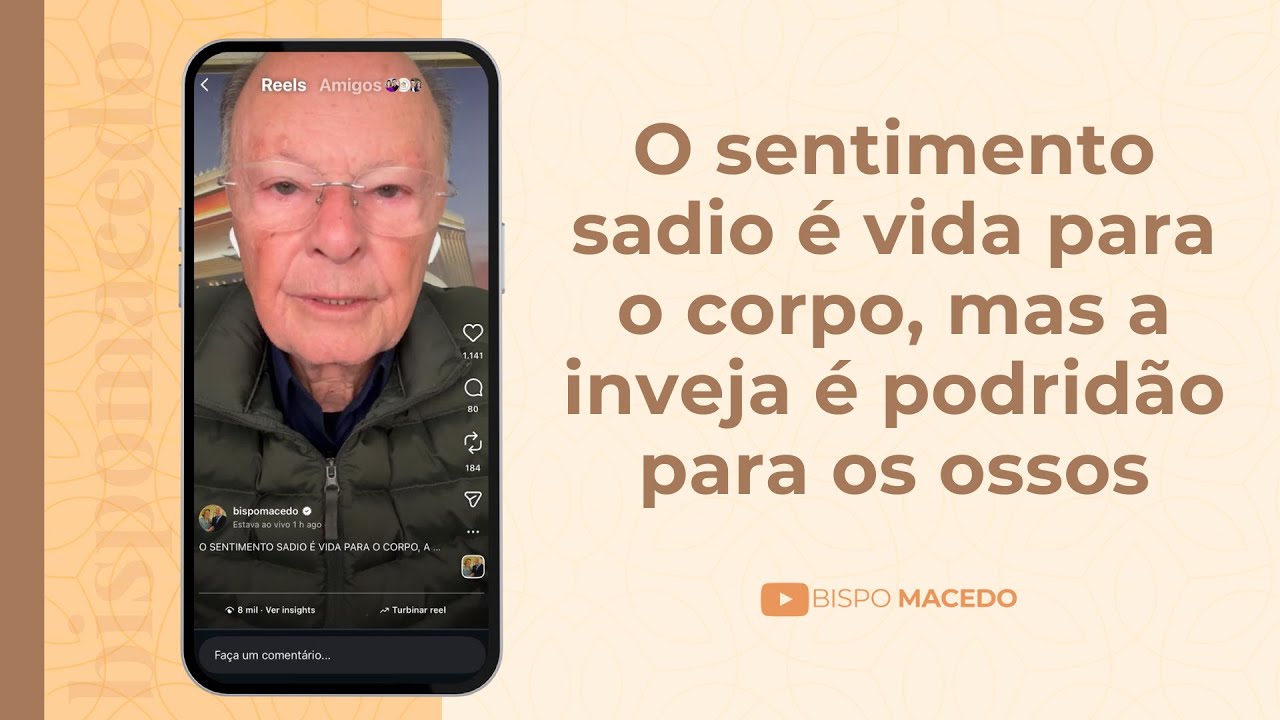 O sentimento sadio é vida para o corpo, mas a inveja é podridão para os ossos - Meditação 17/01/26