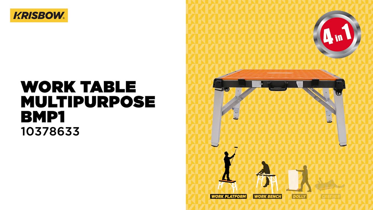 KRISBOW WORK TABLE MULTIPURPOSE 4IN1 - 10378633