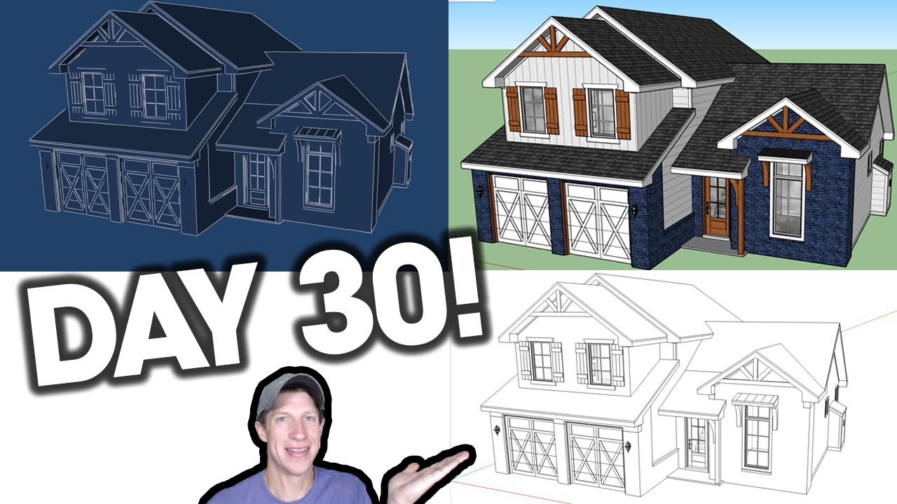 Изучите SketchUp за 30 дней ДЕНЬ 30 — Использование СТИЛЕЙ в SketchUp!