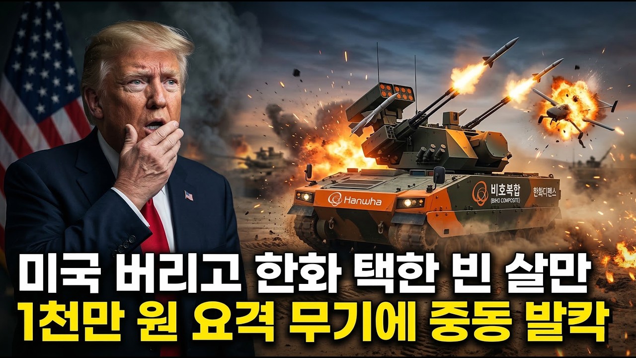 4천만 원 이란 드론에 파산 직전인 중동, 한화가 꺼낸 '1천만 원' 요격 무기에 100조 원 싹쓸이 요청