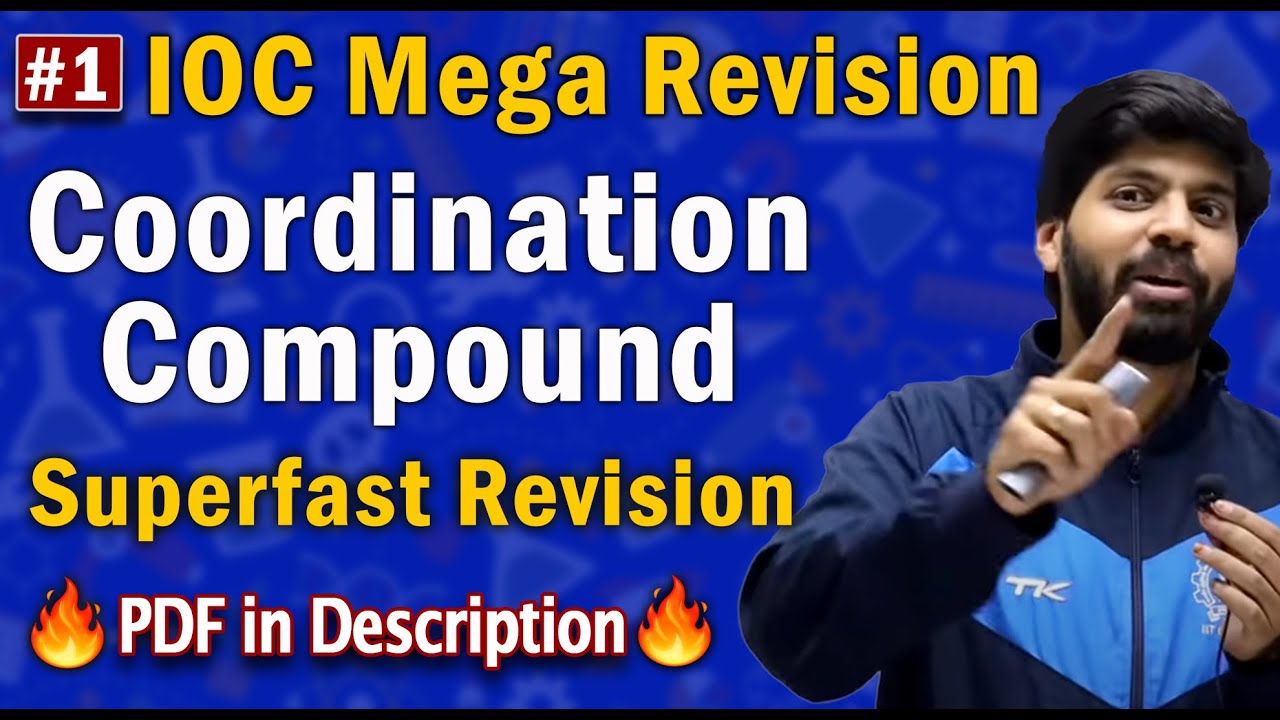 JEE Main | Coordination Compounds  | IOC Mega Revision #1 | Quick Revision