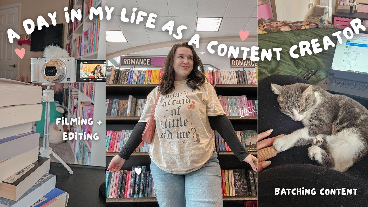 day in my life as a ✨bookish content creator!✨