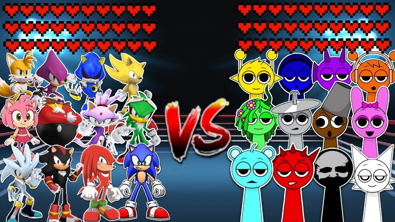All Sonic Characters vs All Sprunki Characters! Meme battle 