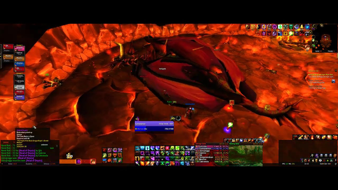 Onyxia 's lair 10m (1) Demo warlock