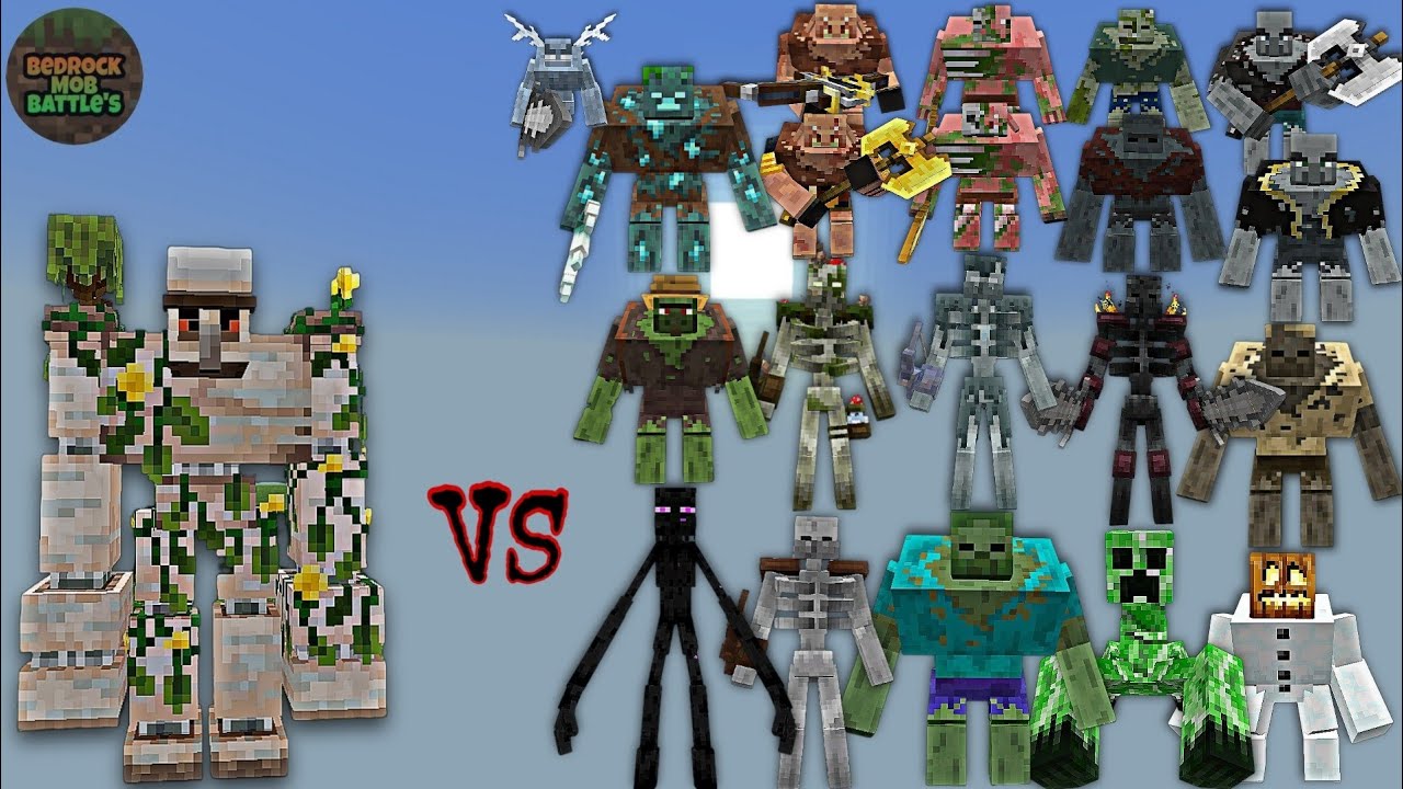 New Mutant Iron Golem vs New Mutant Creatures 4.0 | Minecraft Bedrock | Mob Battle