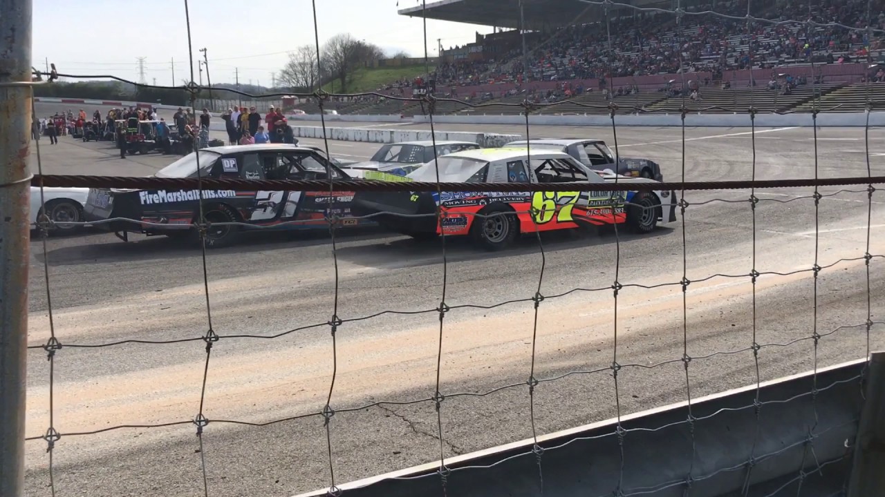 Nashville fairgrounds speedway. 4/2/2017 wrecks and saves