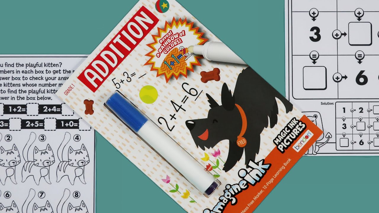 Learn Addition with Imagine Ink Coloring Book | Basic Addition Math Activities