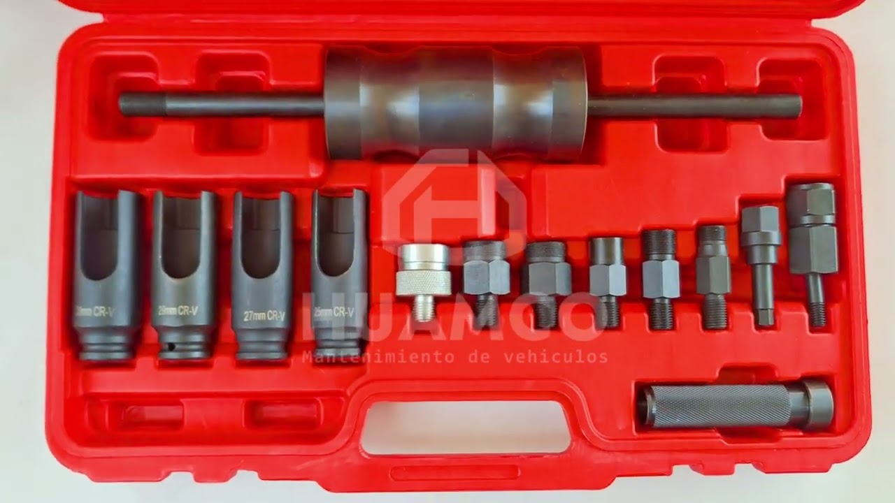 KIT EXTRACTOR INYECTORES MARTILLO DESLIZANTE 14PCS / YZ-6063