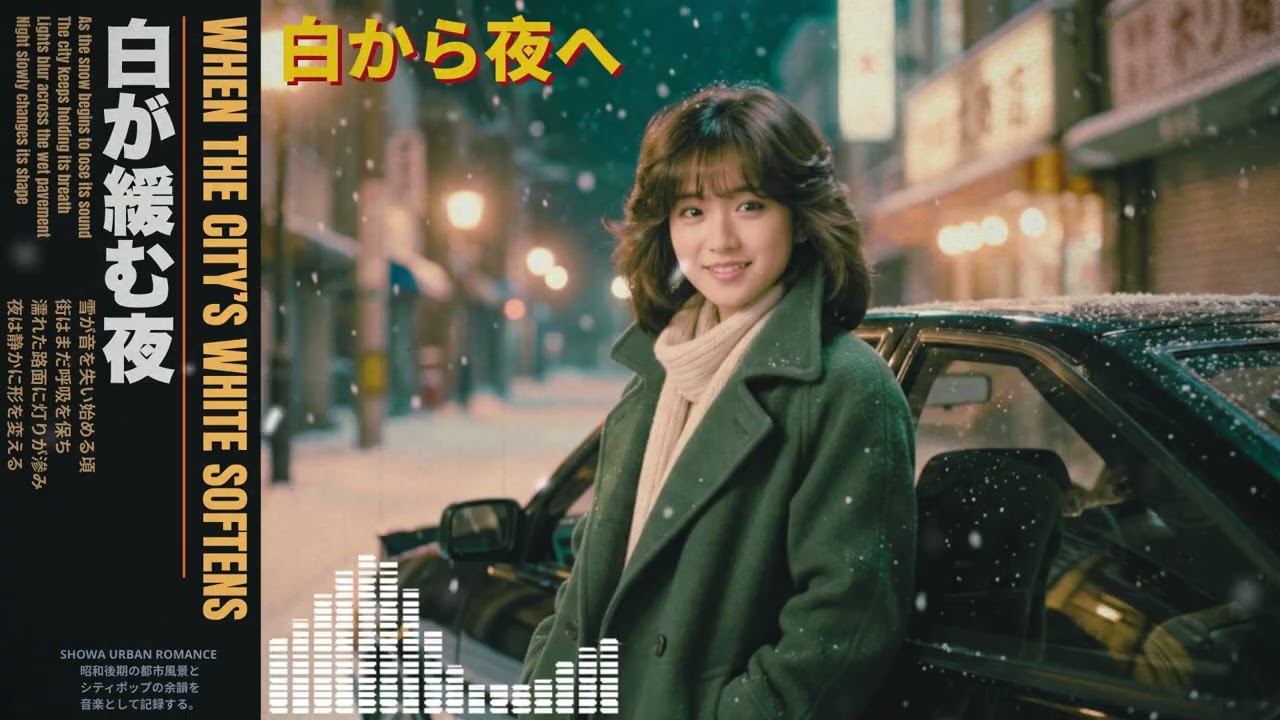 When the City’s White Softens｜Japanese City Pop 1980s｜Snowy Night Drive｜Showa Urban Romance