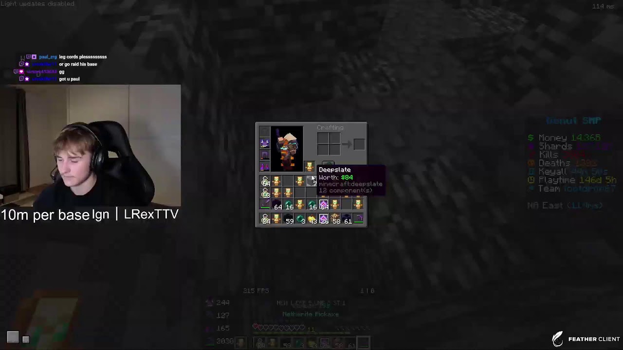 DonutSMP | Rating Bases 10m per base, & Viewer 1v1's