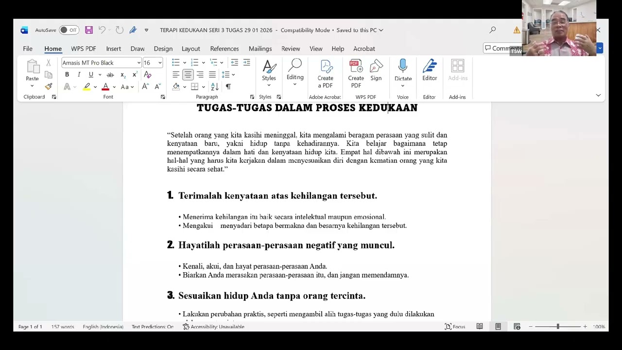 TRAINING TERAPI PSIKOSPIRITUAL KEDUKAAN BAGIAN 3
