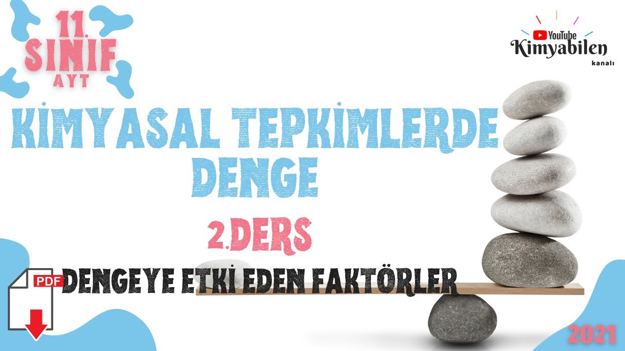 KİMYASAL TEPKİMELERDE DENGE - DENGEYE ETKİ EDEN FAKTÖRLER