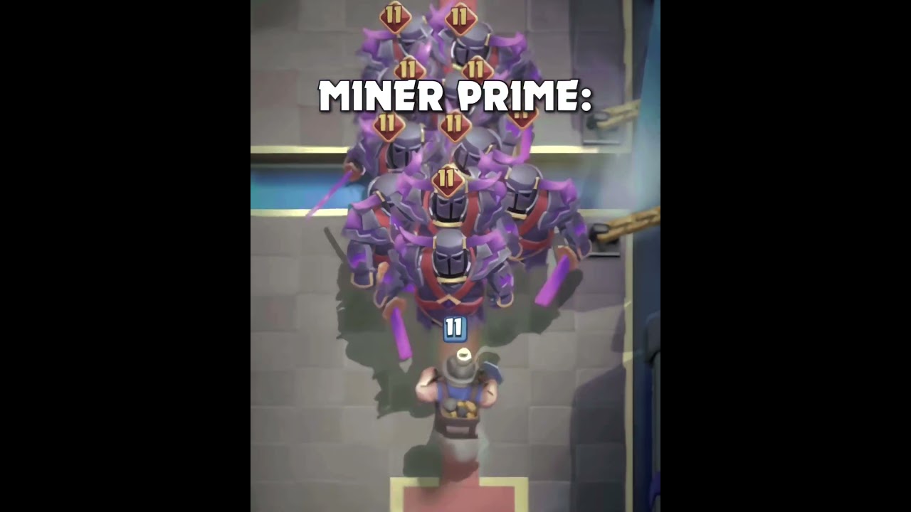 Prime miner 🤩 #clashroyale #memes #miner #cr