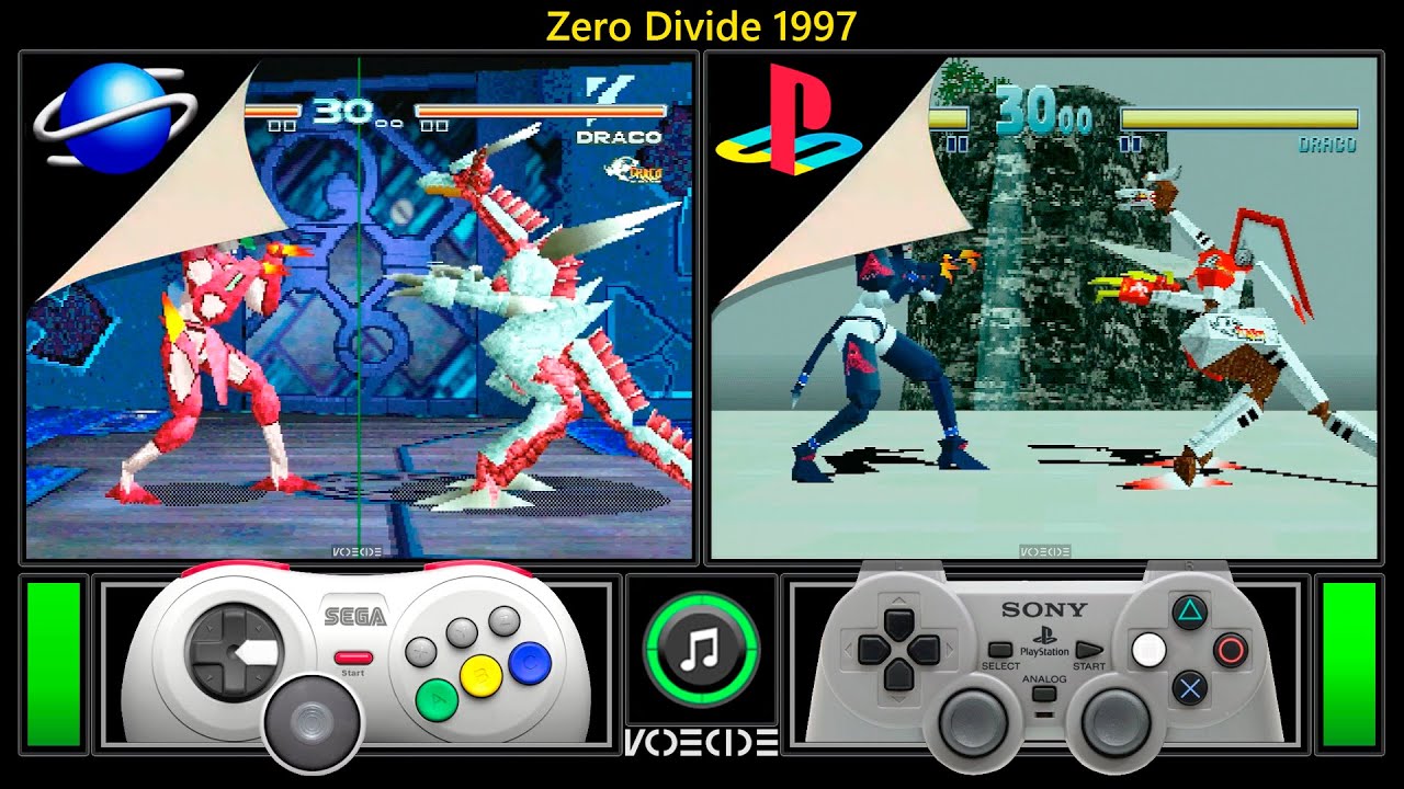 Zero Divide 1997 (Sega Saturn vs PlayStation) Real Hardware Comparison