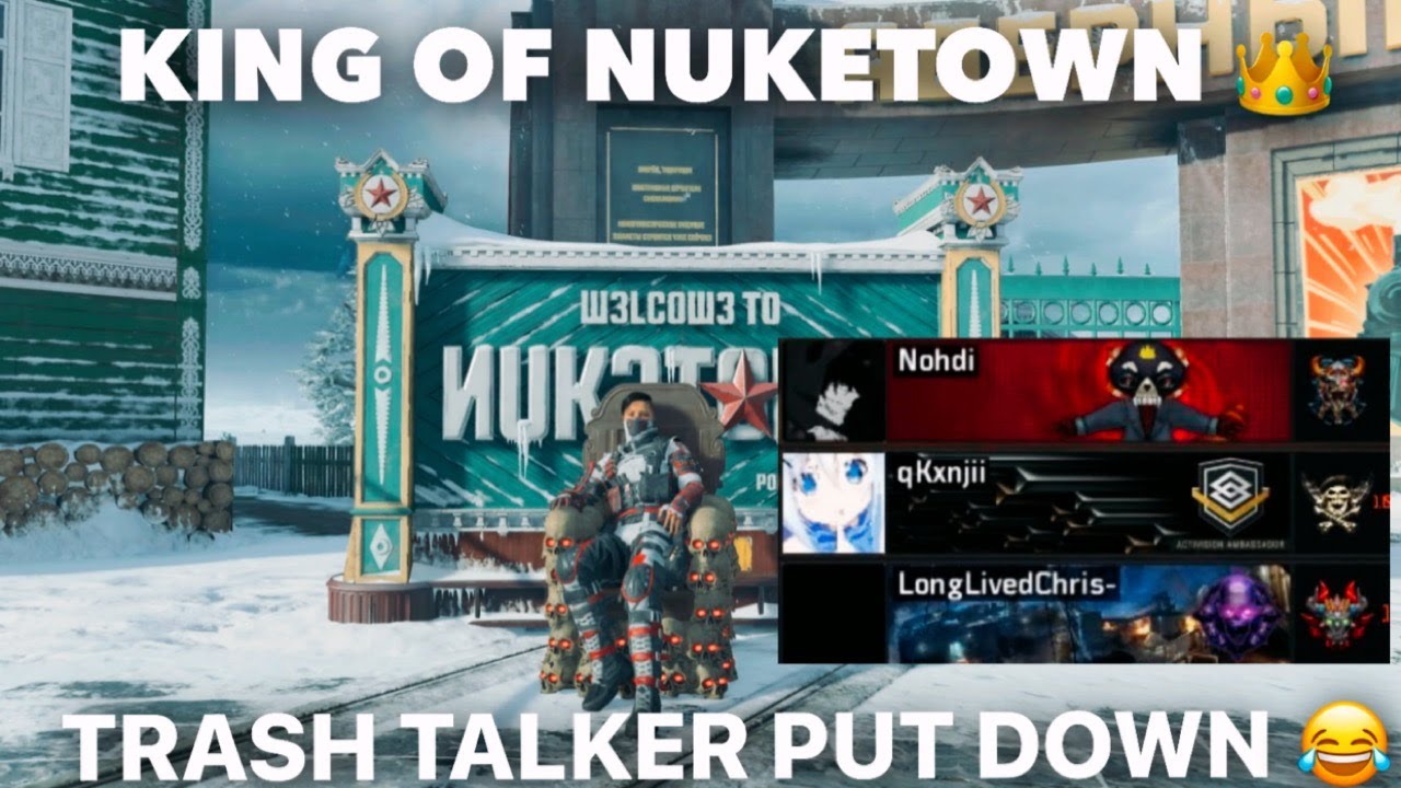 HIGH KD TRASH TALKING NUKETOWN PLAYER GET LEFT ON 100 (COD BO4) - BLACK OPS 4