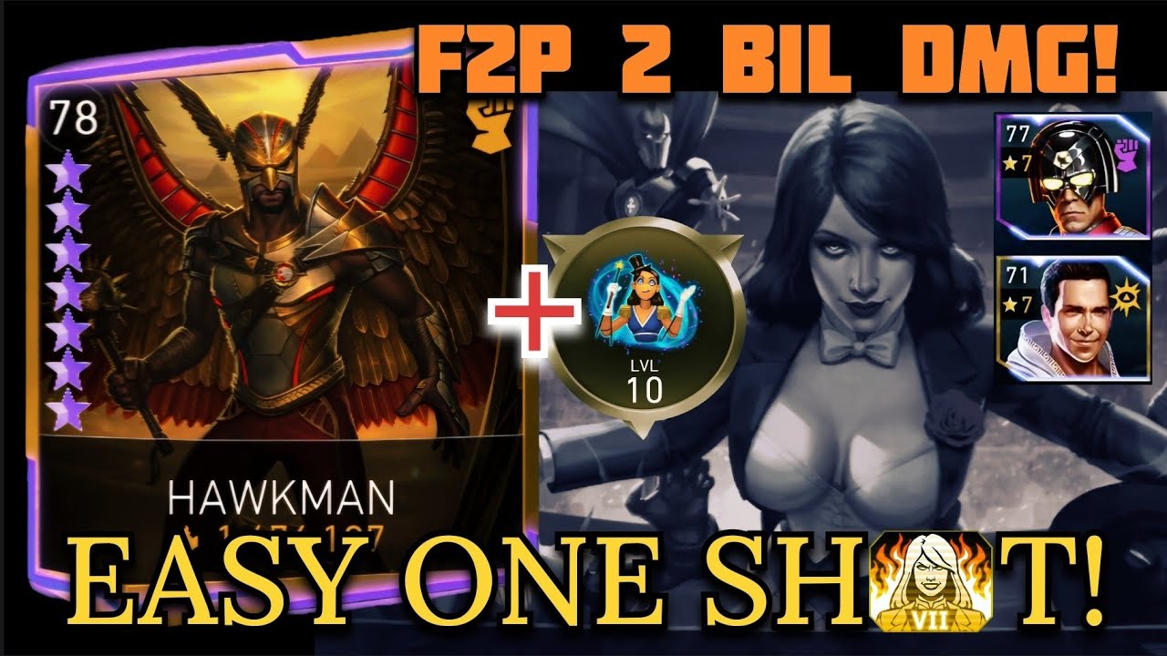 HAWKMAN + PUPPET= EASY F2P ONE SHOT!🔥 H7 This Is Magic Solo Raid in Injustice 2 Mobile Gameplay