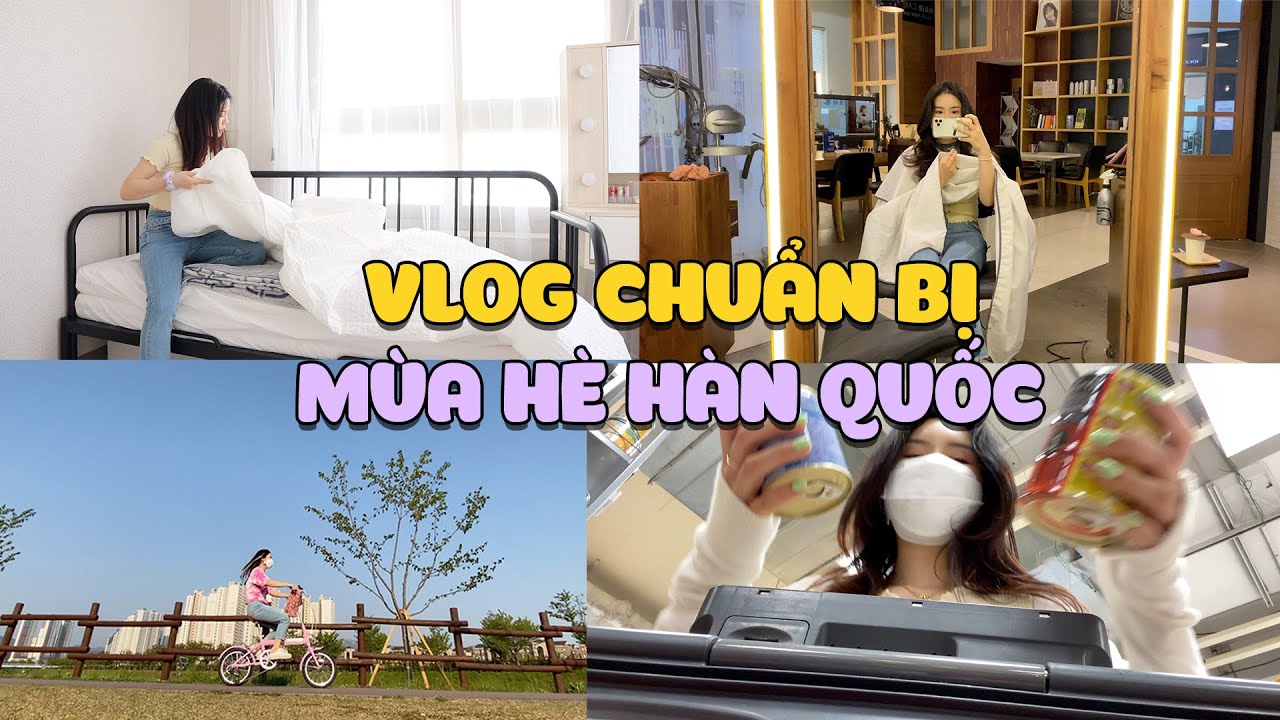 VLOG CHUẨN BỊ MÙA HÈ HÀN QUỐCㅣĐI CẮT TÓC, TRANG TRÍ NHÀ, ĐI XE ĐẠP, MUA SẮM