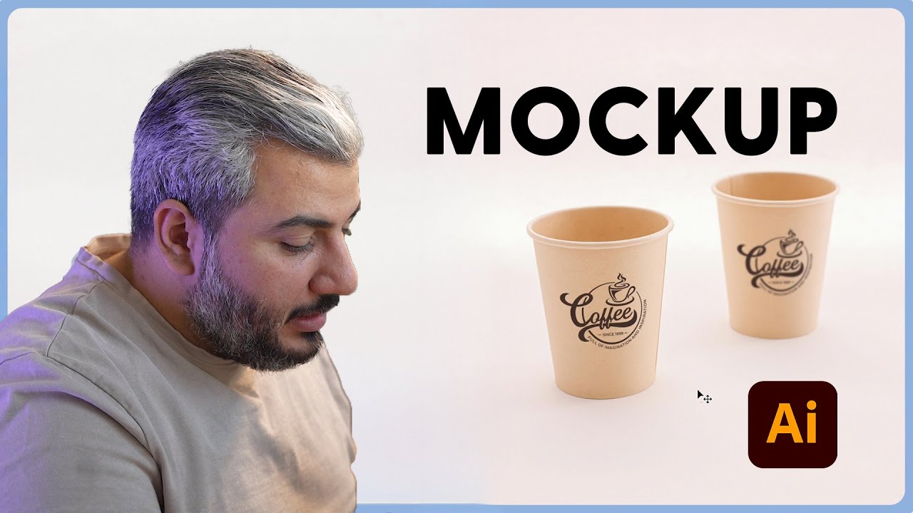 عمل موك اب ... اليستريتور mockup in adobe iluustrator