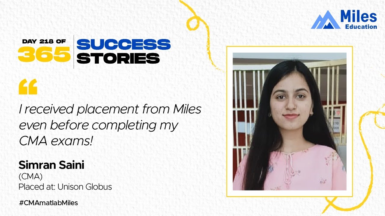 US CMA Simran Saini | Day 218 | 365 days, 365 success stories # Season2