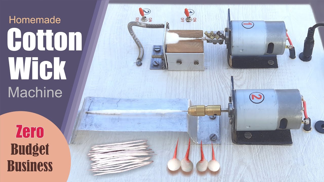 Homemade 2 in 1 Cotton Wick Making Machine | Best Low Budget Business | DIY