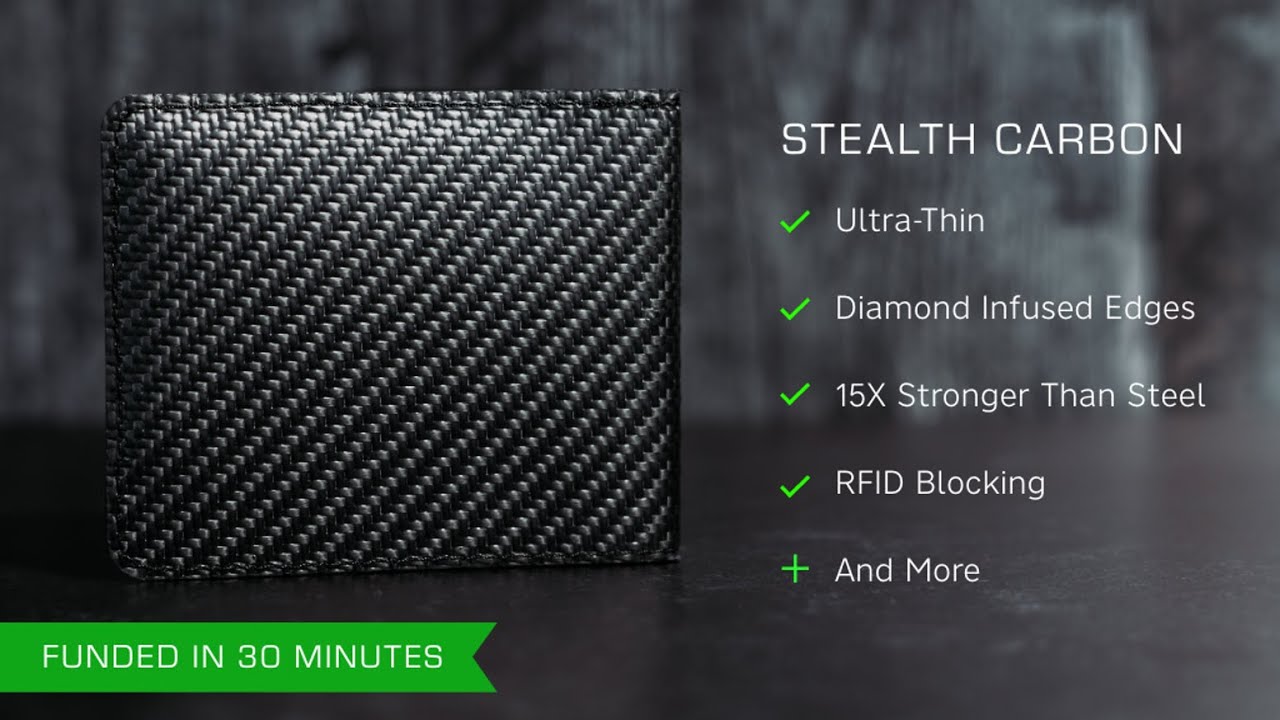 Stealth Carbon &mdash; The slimmest luxury wallet ever made.